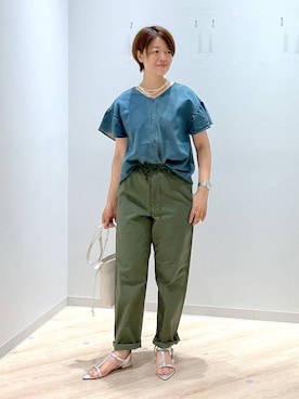 「アイテム（ネックレス）」を使った、miinoさん（レディース・152cm・40代）の夏コーディネート