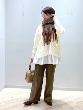 「アイテム（ファッション雑貨）」を使った、miinoさん（レディース・152cm・40代）の秋コーディネート