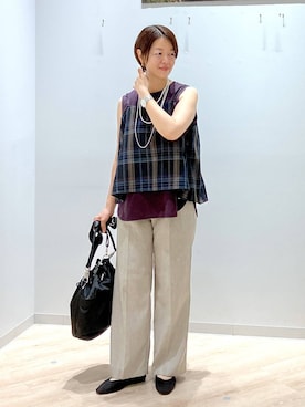 「アイテム（バッグ）」を使った、miinoさん（レディース・152cm・40代）の夏コーディネート