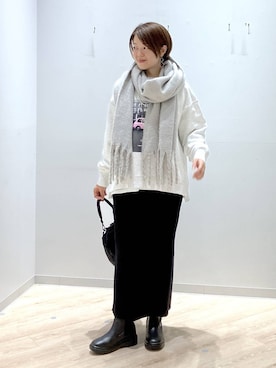 「アイテム（スウェット）」を使った、miinoさん（レディース・152cm・40代）の秋コーディネート