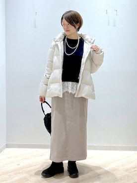 「アイテム（ダウンジャケット/コート）」を使った、miinoさん（レディース・152cm・40代）の秋コーディネート