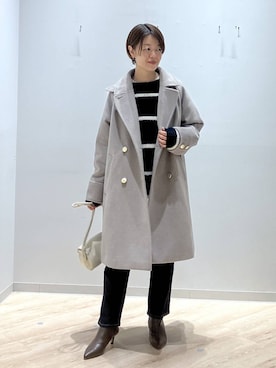 「アイテム（デニムパンツ）」を使った、miinoさん（レディース・152cm・40代）の冬コーディネート