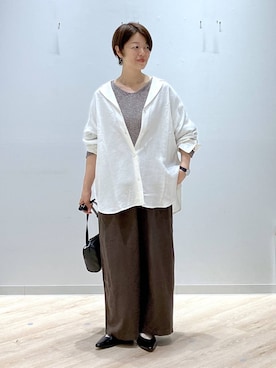 「GLOBAL WORK（グローバルワーク）のアイテム（トップス）」を使った、miinoさん（レディース・152cm）の春コーディネート