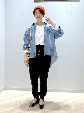 「アイテム（パンプス）」を使った、miinoさん（レディース・152cm・40代）の秋コーディネート