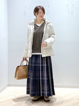 「アイテム（ダウンジャケット/コート）」を使った、miinoさん（レディース・152cm・40代）の秋コーディネート