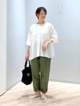 「アイテム（パンプス）」を使った、miinoさん（レディース・152cm・40代）の夏コーディネート
