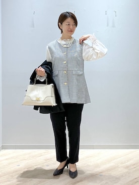 「アイテム（トレンチコート）」を使った、miinoさん（レディース・152cm）の冬コーディネート