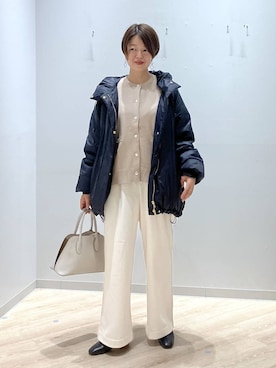 「アイテム（カーディガン/ボレロ）」を使った、miinoさん（レディース・152cm・40代）の秋コーディネート