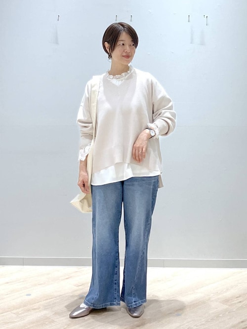 goocollection2020 セール】GOODデニムリラックスワイドパンツ/595403（デニムパンツ