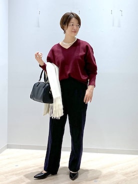 「アイテム（パンプス）」を使った、miinoさん（レディース・152cm・40代）の秋コーディネート