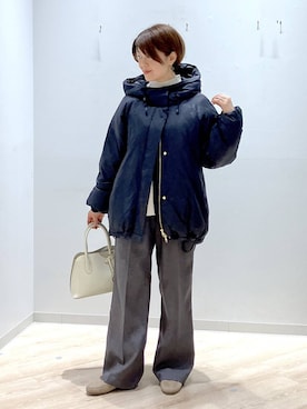 「アイテム（ローファー）」を使った、miinoさん（レディース・152cm・40代）の秋コーディネート