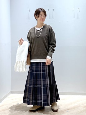 「GLOBAL WORK（グローバルワーク）のアイテム」を使った、miinoさん（レディース・152cm・40代）の秋コーディネート