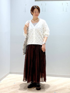 「GLOBAL WORK（グローバルワーク）のエアかる厚底ローファー/136031（ローファー）」を使った、miinoさん（レディース・152cm・40代）の秋コーディネート