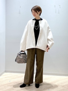 「アイテム（ブーツ）」を使った、miinoさん（レディース・152cm・40代）の秋コーディネート