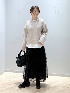 「アイテム（ワンピース）」を使った、miinoさん（レディース・152cm・40代）の秋コーディネート