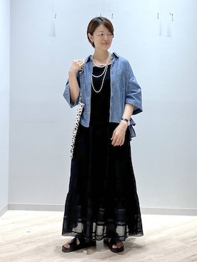 「GLOBAL WORK（グローバルワーク）のアイテム」を使った、miinoさん（レディース・152cm）の夏コーディネート