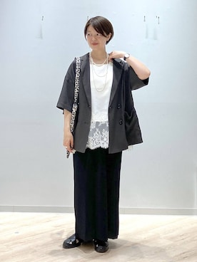 「GLOBAL WORK（グローバルワーク）のアイテム（ジャケット/アウター）」を使った、miinoさん（レディース・152cm）の春コーディネート