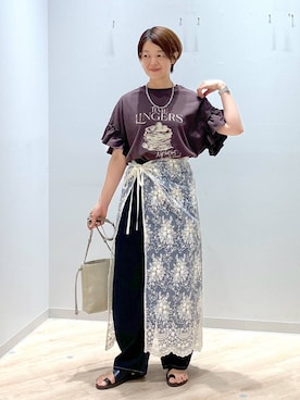 「アイテム（アクセサリー）」を使った、miinoさん（レディース・152cm・40代）の夏コーディネート