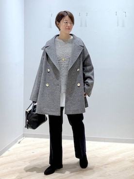 「アイテム（チェスターコート）」を使った、miinoさん（レディース・152cm・40代）の秋コーディネート