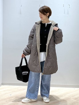 「アイテム（ブルゾン）」を使った、miinoさん（レディース・152cm・40代）の冬コーディネート