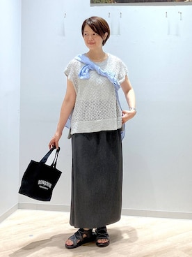 「アイテム（サンダル）」を使った、miinoさん（レディース・152cm・40代）の夏コーディネート