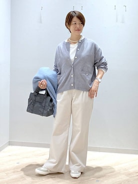 「アイテム（マフラー）」を使った、miinoさん（レディース・152cm・40代）の秋コーディネート