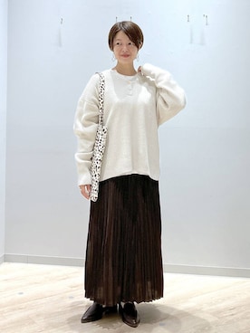 「アイテム（パンプス）」を使った、miinoさん（レディース・152cm・40代）の秋コーディネート