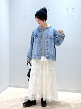 「アイテム（ワンピース）」を使った、miinoさん（レディース・152cm・40代）の秋コーディネート