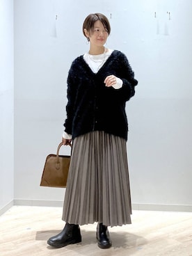 「アイテム（スカート）」を使った、miinoさん（レディース・152cm・40代）の秋コーディネート
