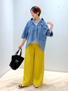 「アイテム（カチューシャ）」を使った、miinoさん（レディース・152cm・40代）の夏コーディネート