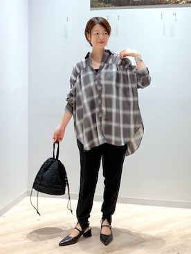 「アイテム（タンクトップ）」を使った、miinoさん（レディース・152cm・40代）の秋コーディネート