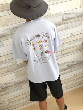 「アイテム（帽子）」を使った、miinoさん（レディース・152cm・40代）の夏コーディネート