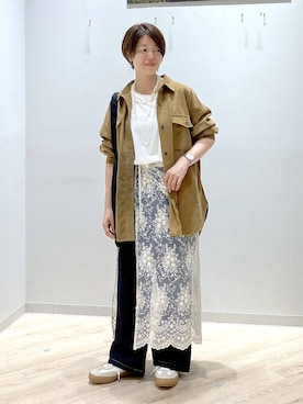 「アイテム（イエロー系）」を使った、miinoさん（レディース・152cm・40代）の秋コーディネート