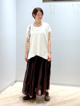 「アイテム（スカート）」を使った、miinoさん（レディース・152cm・40代）の夏コーディネート