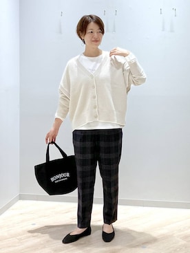 「アイテム（パンプス）」を使った、miinoさん（レディース・152cm・40代）の秋コーディネート
