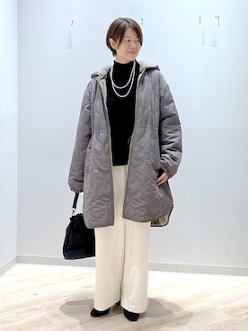 「アイテム（ブルゾン）」を使った、miinoさん（レディース・152cm・40代）の秋コーディネート