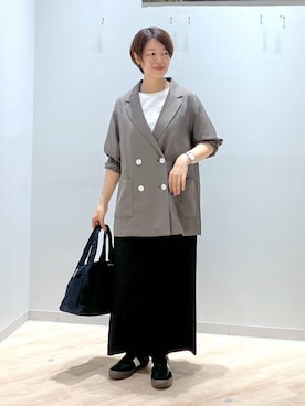 「アイテム（ジャケット/アウター）」を使った、miinoさん（レディース・152cm・40代）の秋コーディネート