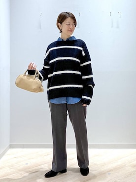 「アイテム（シャツ/ブラウス）」を使った、miinoさん（レディース・152cm・40代）の冬コーディネート