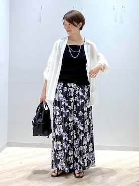 「GLOBAL WORK（グローバルワーク）のアイテム（アクセサリー）」を使った、miinoさん（レディース・152cm）の夏コーディネート