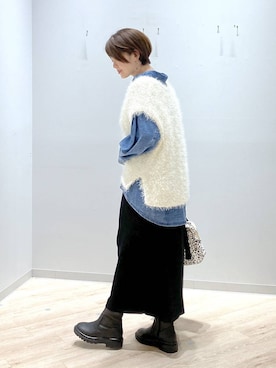 「アイテム（スカート）」を使った、miinoさん（レディース・152cm・40代）の秋コーディネート