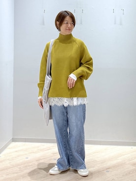 「アイテム（トートバッグ）」を使った、miinoさん（レディース・152cm・40代）の冬コーディネート