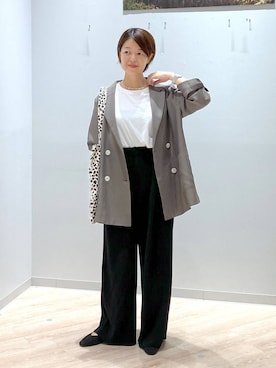 「アイテム（テーラードジャケット）」を使った、miinoさん（レディース・152cm・40代）の秋コーディネート