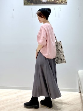 「アイテム（帽子）」を使った、miinoさん（レディース・152cm・40代）の秋コーディネート