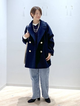 「アイテム（チェスターコート）」を使った、miinoさん（レディース・152cm・40代）の秋コーディネート