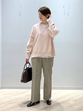 「GLOBAL WORK（グローバルワーク）のアイテム（パンツ）」を使った、miinoさん（レディース・152cm）の春コーディネート