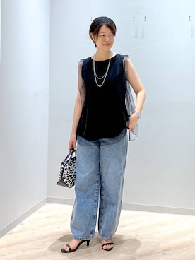 「アイテム（カチューシャ）」を使った、miinoさん（レディース・152cm・40代）の夏コーディネート