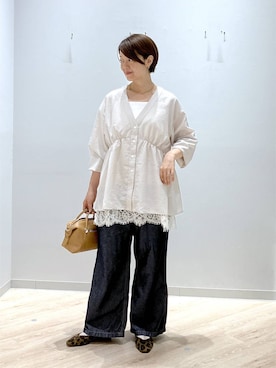 「GLOBAL WORK（グローバルワーク）のアイテム（アクセサリー）」を使った、miinoさん（レディース・152cm）の夏コーディネート