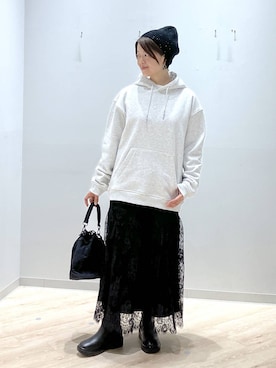 「アイテム（ニットキャップ/ビーニー）」を使った、miinoさん（レディース・152cm・40代）の秋コーディネート