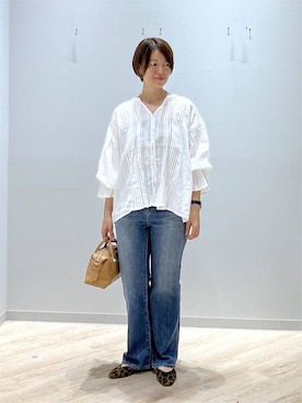 「GLOBAL WORK（グローバルワーク）のアイテム（パンツ）」を使った、miinoさん（レディース・152cm）の夏コーディネート
