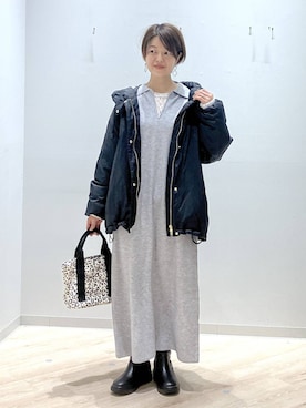 「アイテム（ワンピース/ドレス）」を使った、miinoさん（レディース・152cm・40代）の冬コーディネート